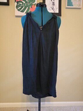 Leon Max Limited Edition Black Basketweave Knit Halter
